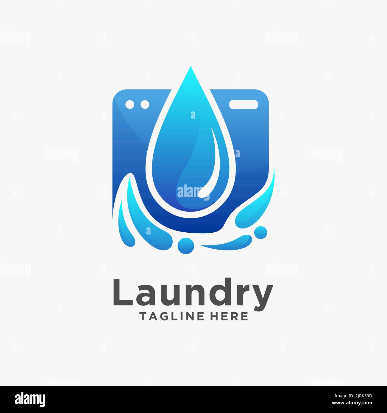 Laundry wash logo design Stock Vector