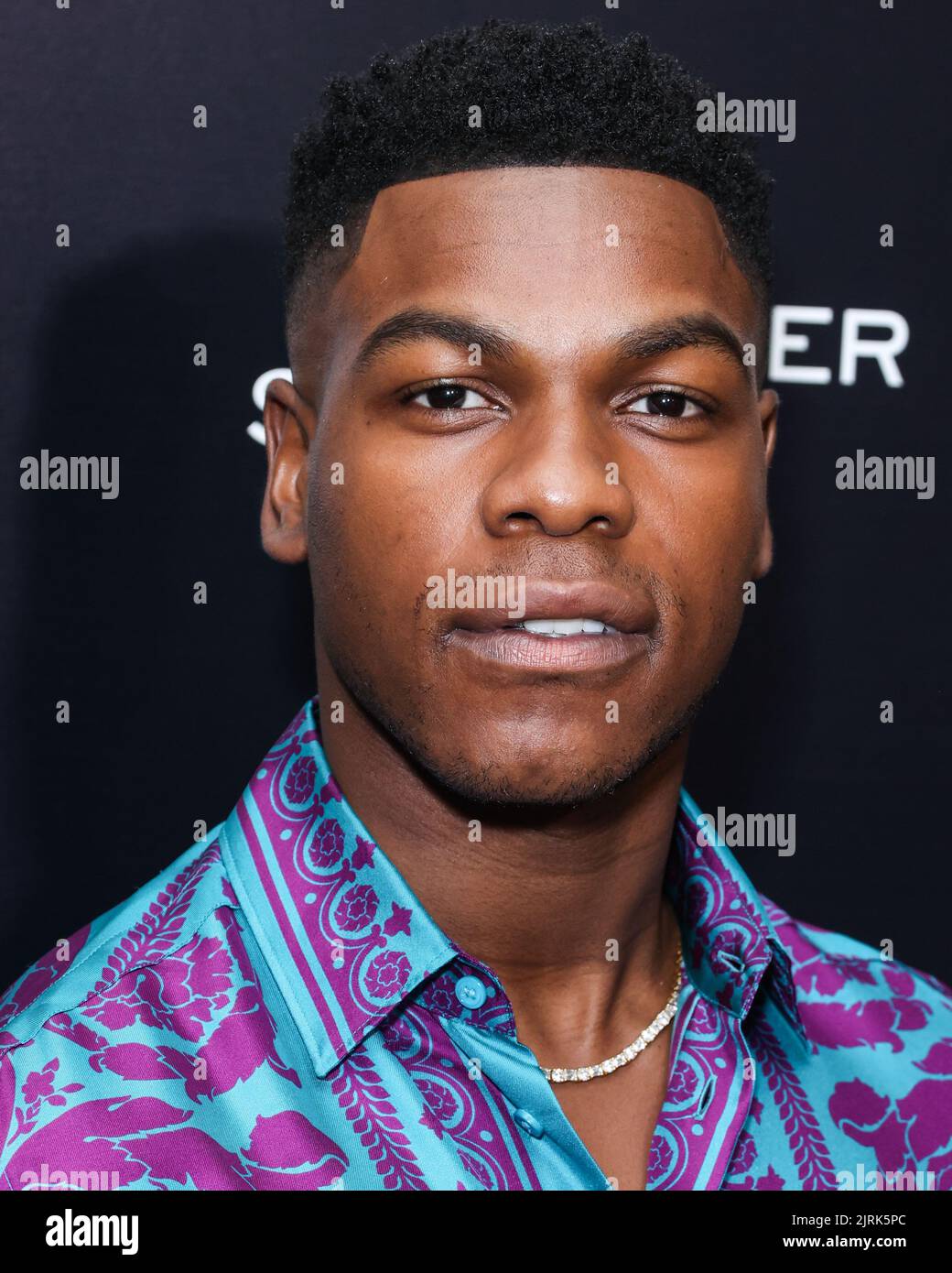 West Hollywood, United States. 24th Aug, 2022. WEST HOLLYWOOD, LOS ANGELES, CALIFORNIA, USA - AUGUST 24: British actor John Boyega arrives at the Los Angeles Special Screening Of Bleecker Street Media's 'Breaking' held at The London Hotel West Hollywood at Beverly Hills on August 24, 2022 in West Hollywood, Los Angeles, California, United States. (Photo by Xavier Collin/Image Press Agency) Credit: Image Press Agency/Alamy Live News Stock Photo