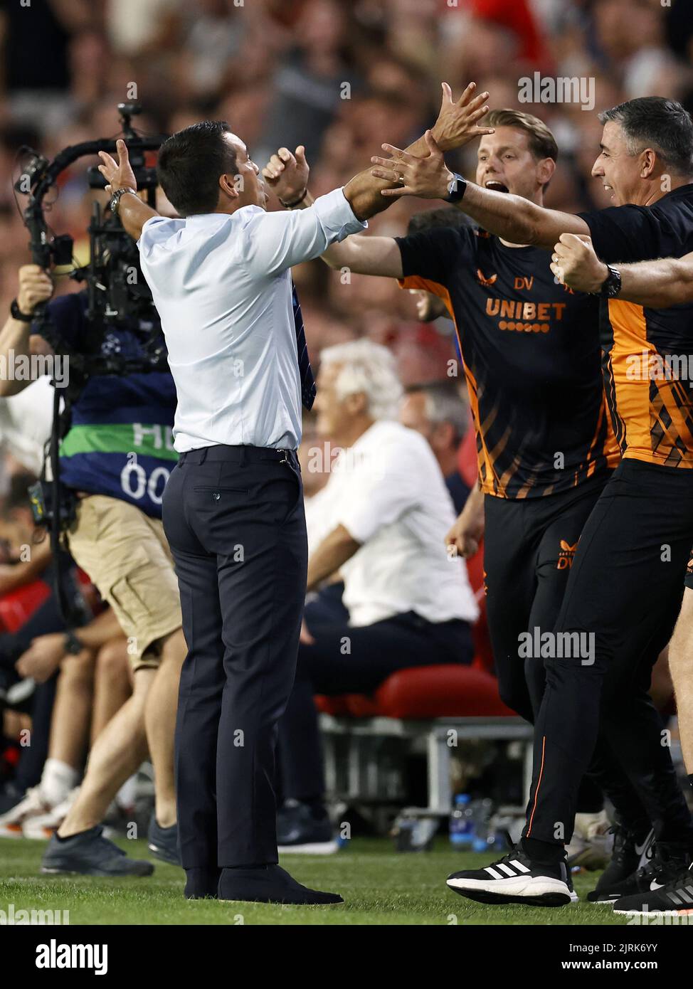 EINDHOVEN (lr) Rangers FC coach Giovanni van Bronckhorst, Rangers FC