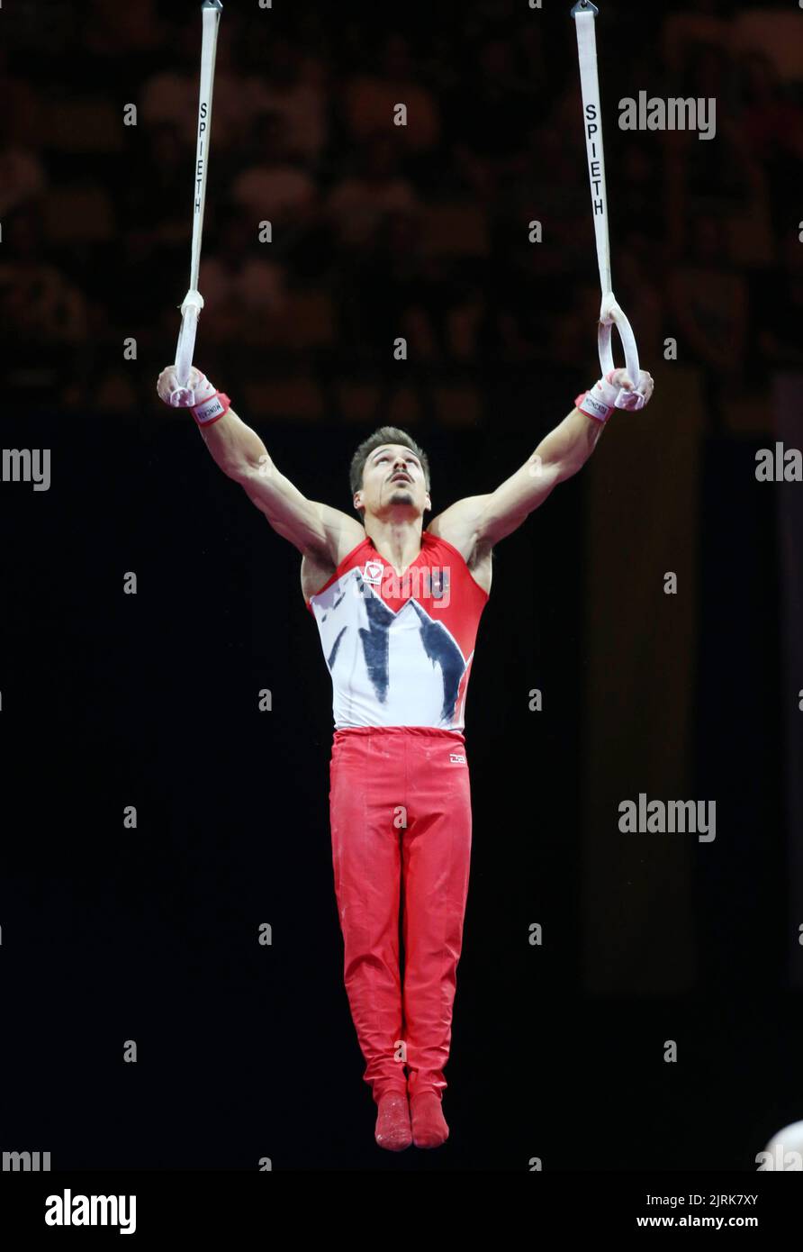 Vinzenz Hoeck of Austria during the Artistic Gymnastics, Men's Rings at