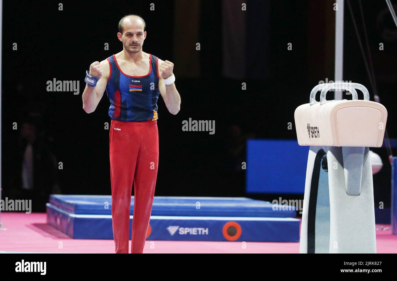 Harutyun Merdinyan of Armenia Gold medal during the Artistic Gymnastics