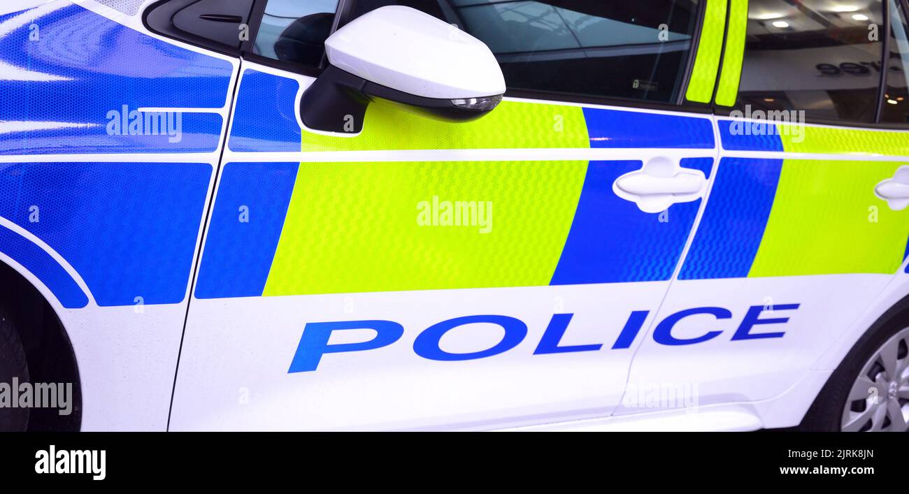 Greater Manchester Police car or vehicle parked in central Manchester