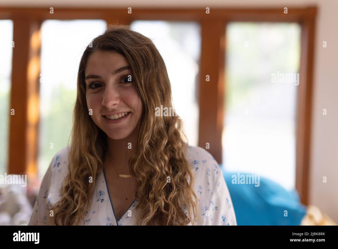 Portrait girl long blond hi-res stock photography and images - Alamy