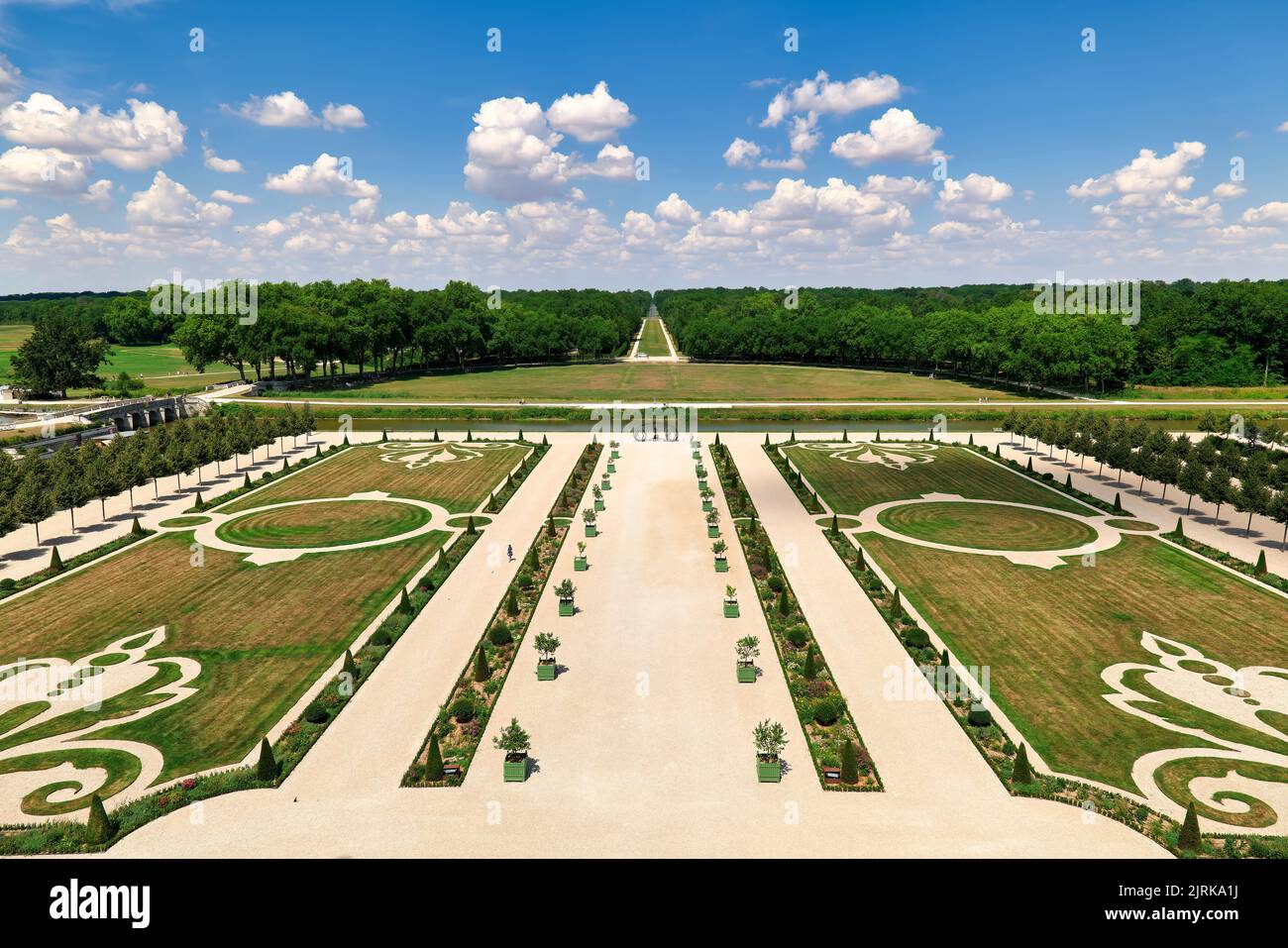 Chateau de Chambord. France. The gardens Stock Photo