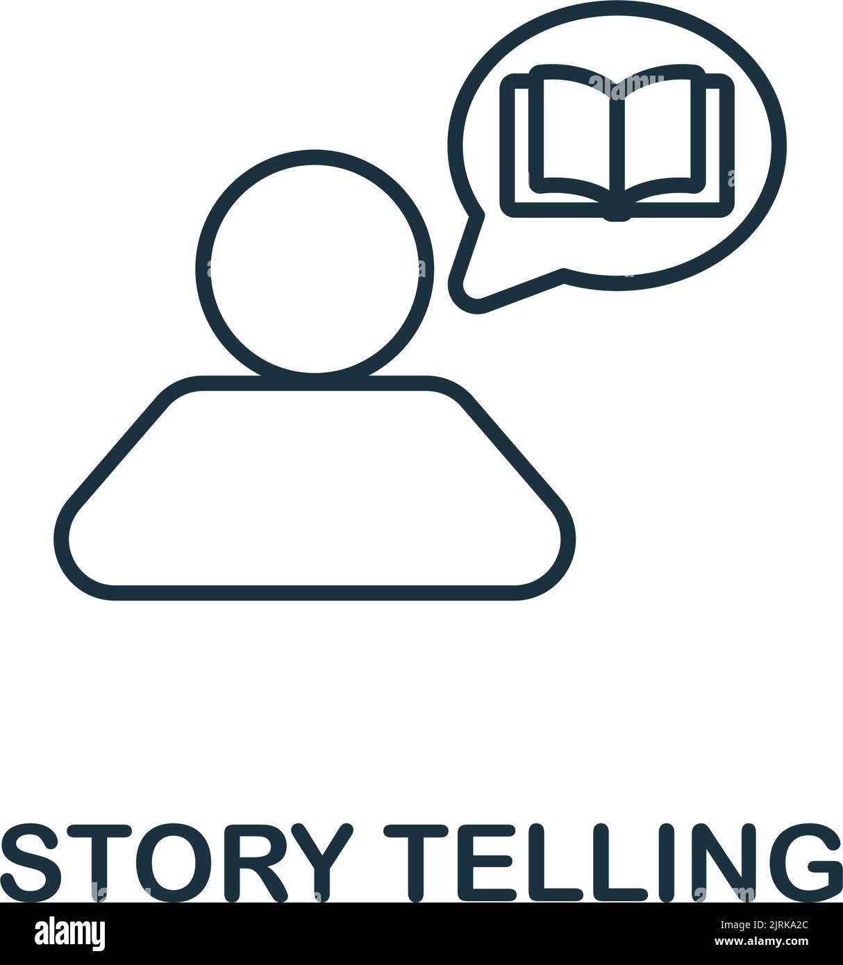 Story Telling icon. Line simple icon for templates, web design and