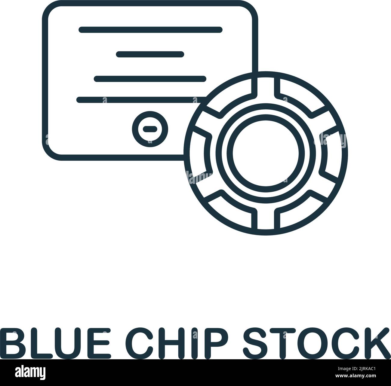 Blue Chip Stock icon. Line simple line Stock Market icon for templates