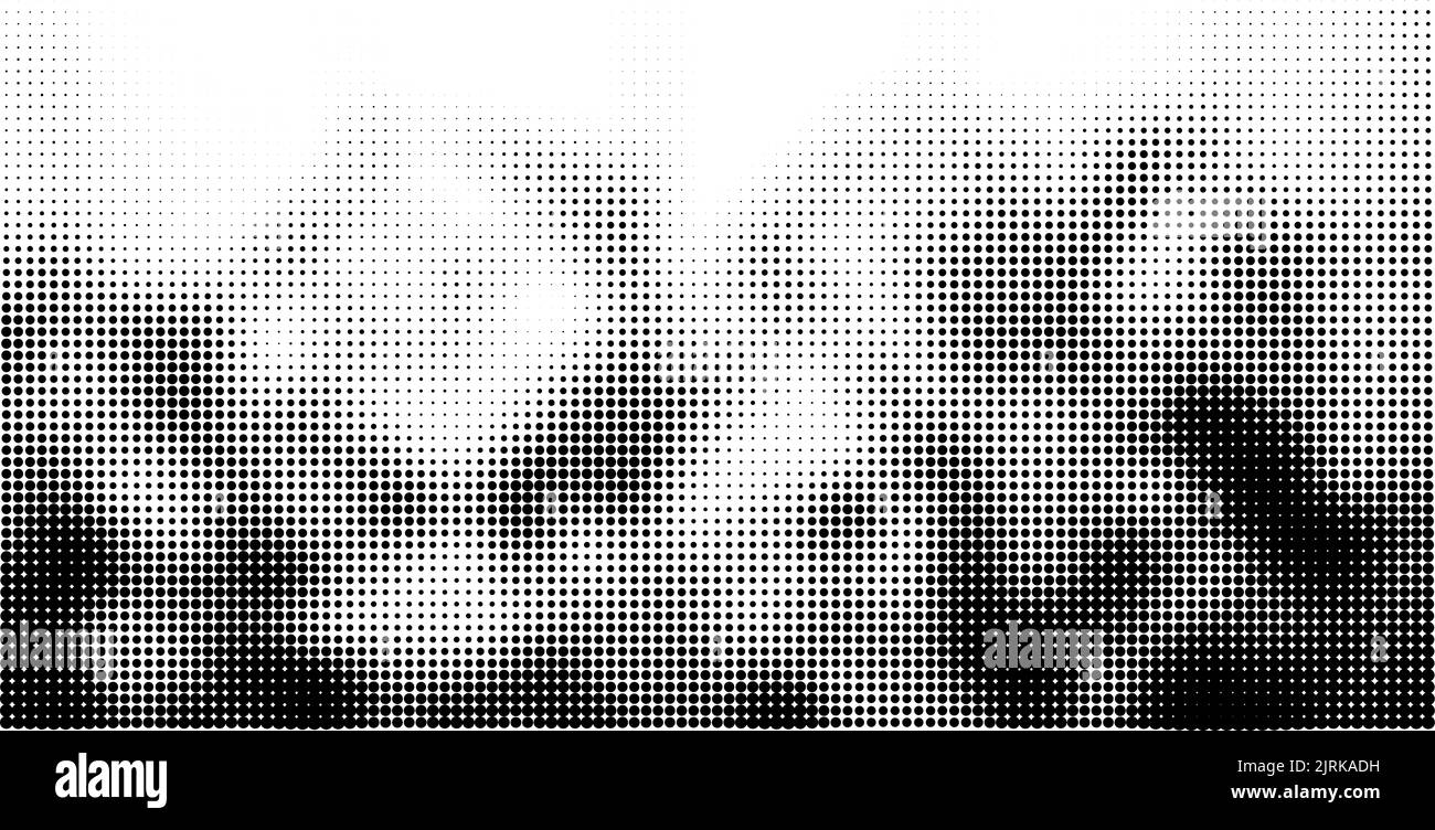 Halftone dotted grunge vector background. Urban old peeled wall Stock ...