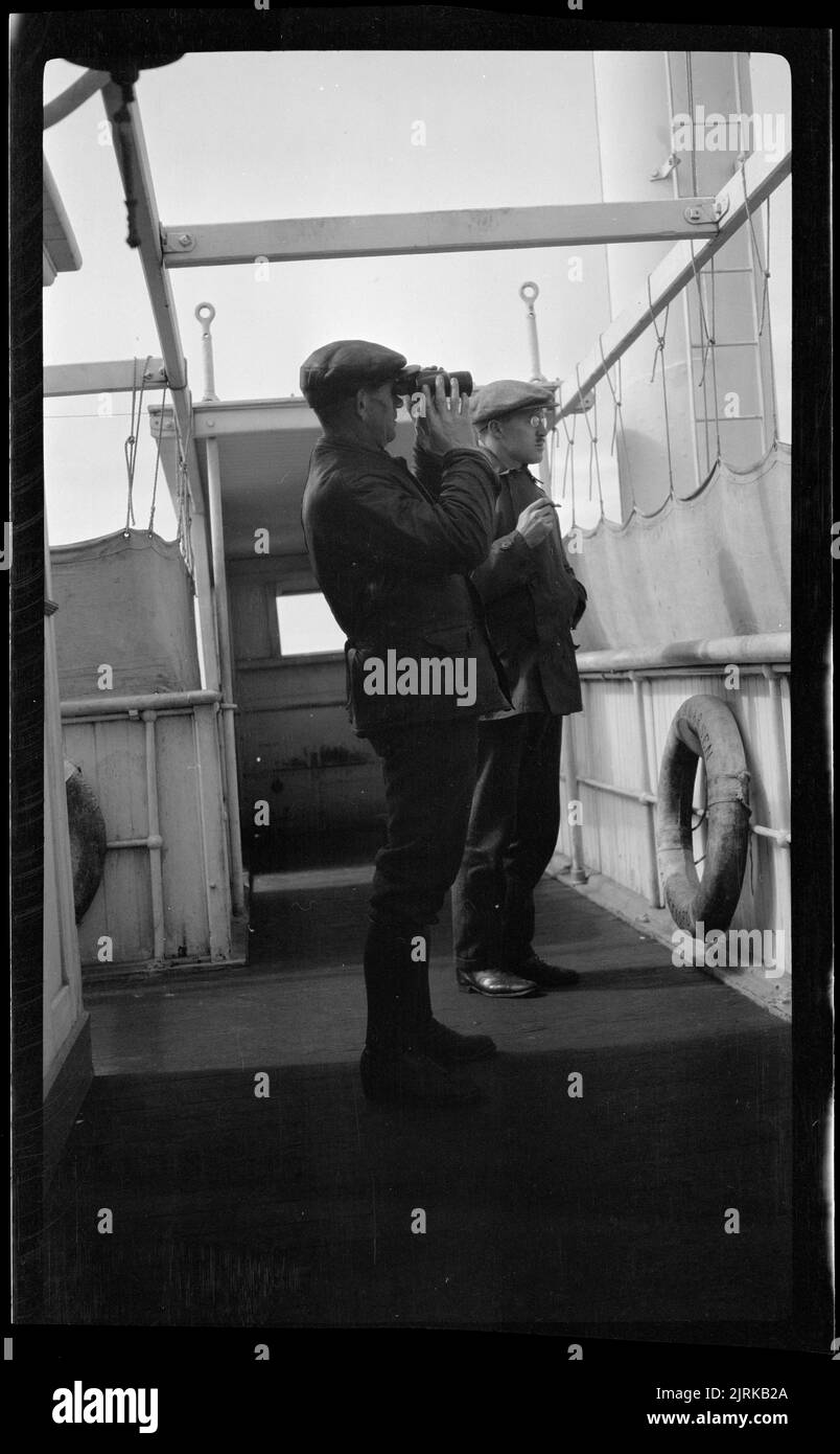 Whaling in the Ross Sea, 1924, Southern Ocean, by Captain George Samuel Hooper. Stock Photo