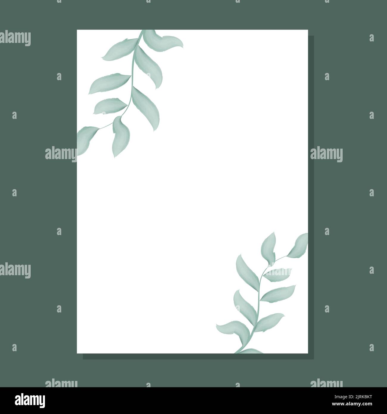 Simple leafy botanical frame Stock Vector Image & Art - Alamy