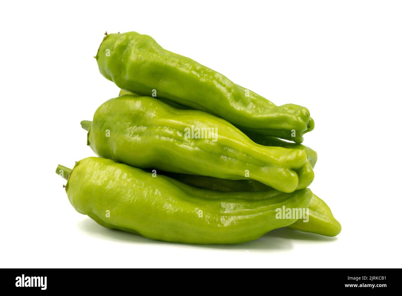 Sweet green peppers. Green pepper isolated on white background ...