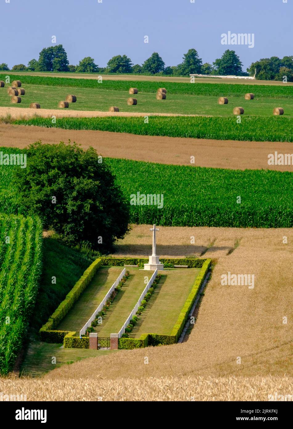 British war cemeteries on the Somme, France Stock Photo