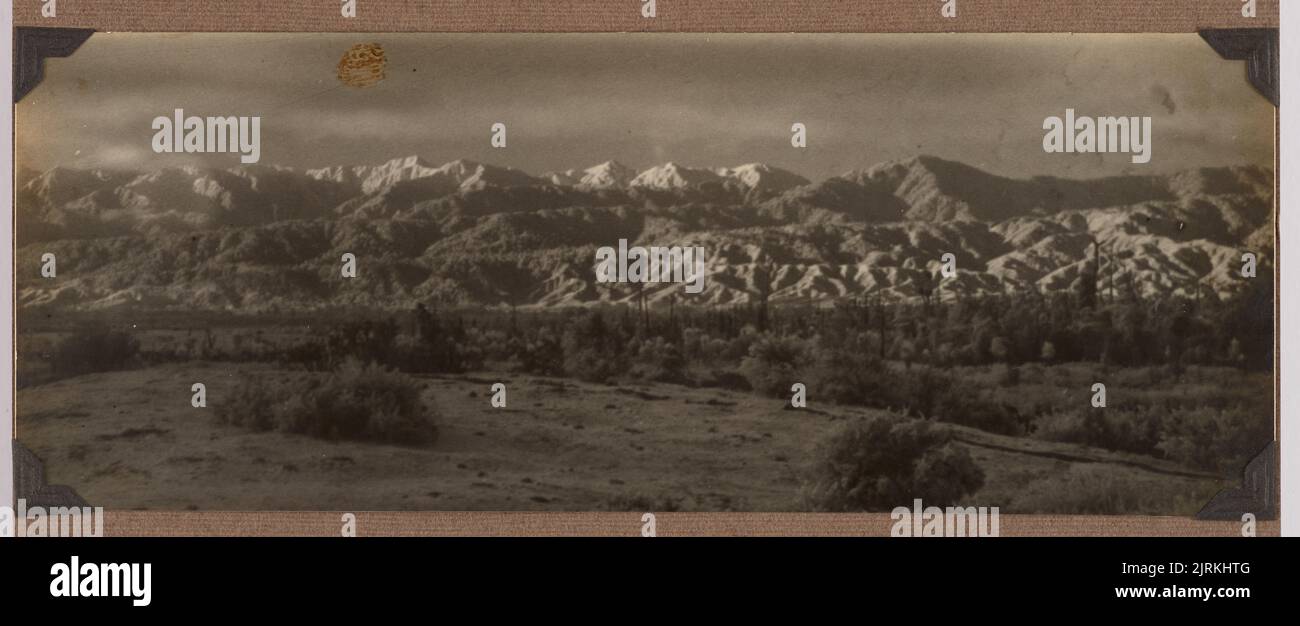 Taraua Ranges Snow View of snow-clad mountain ranges. From the album: Tararua tramping ...