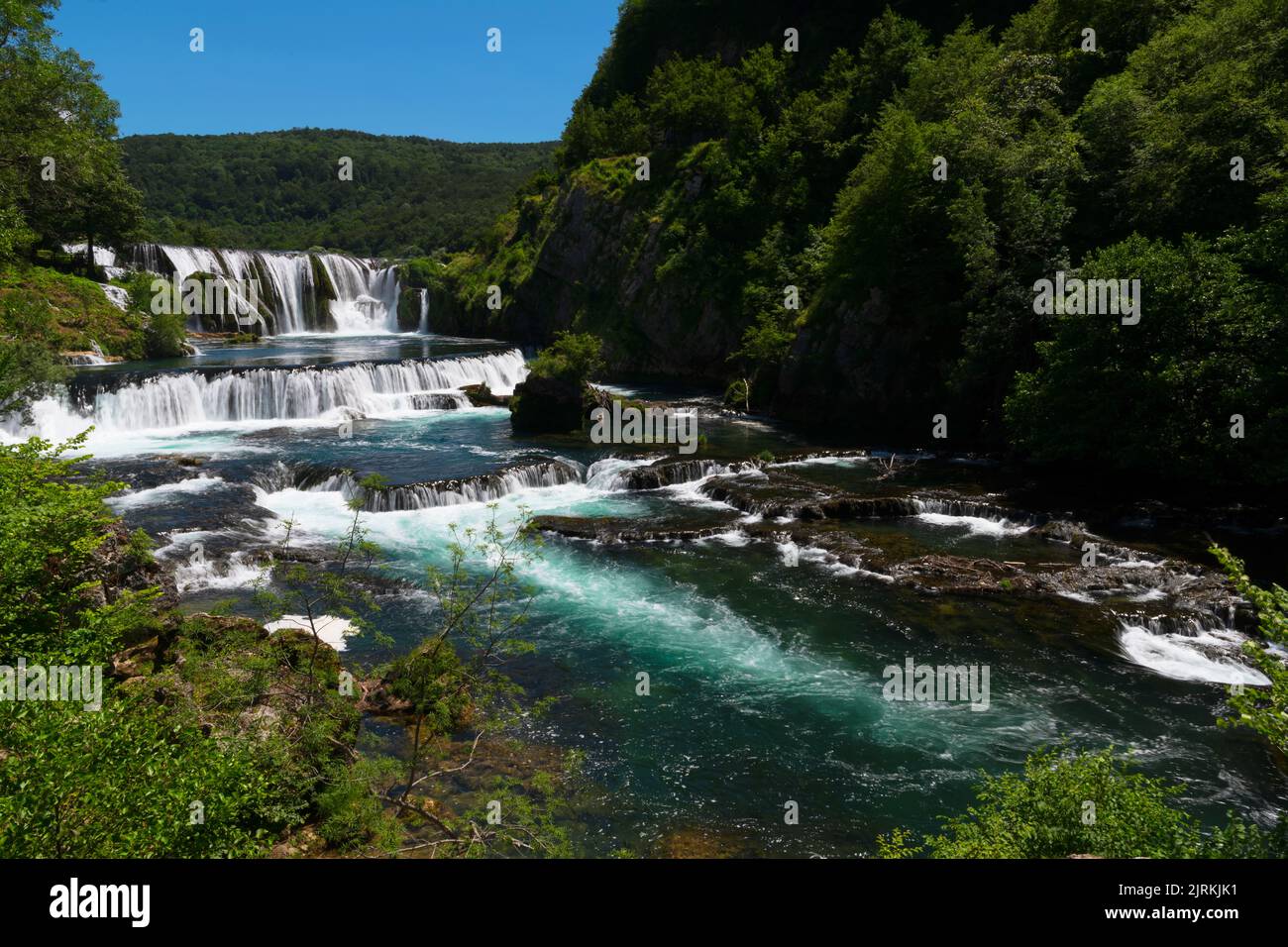 A Magnificent Waterfall Called Strbacki Buk On The Beautifully Clean 