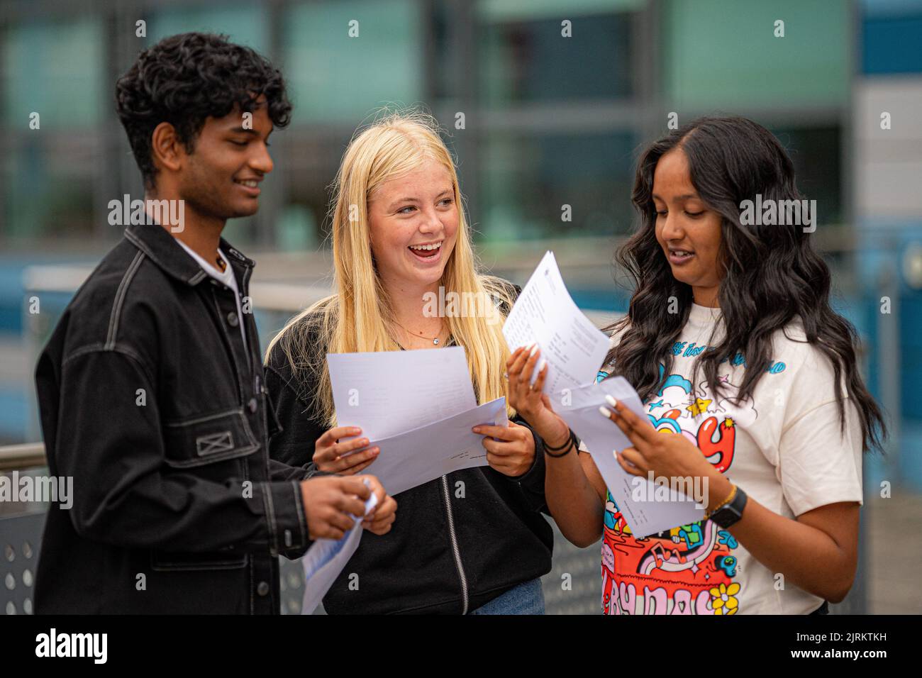 (left to right) Dominic Sebastian, 16, Abigail Woodworth, 16, and Anna