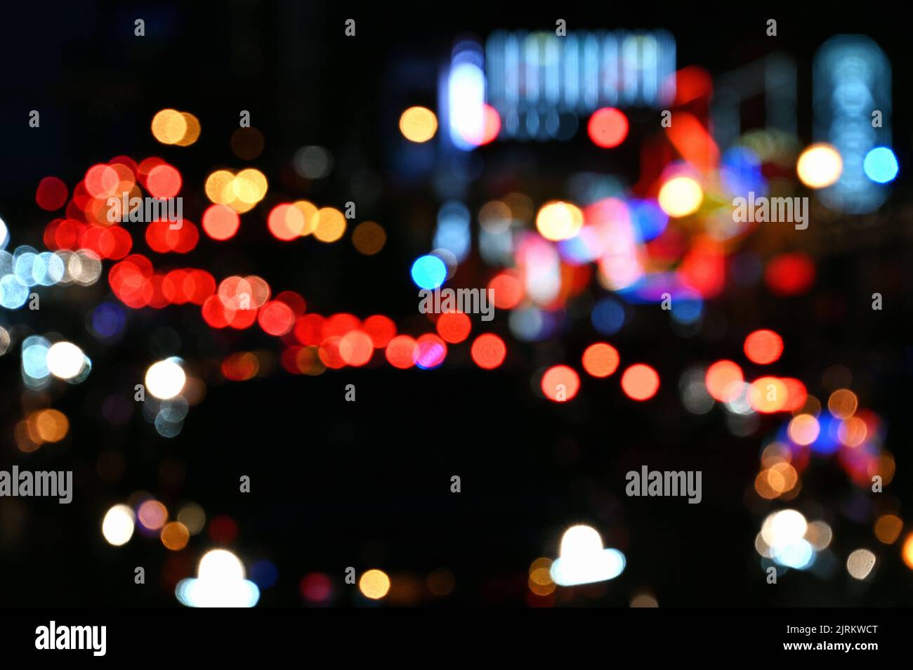 Verschwommene Lichtpunkte; Nashville, Tennessee, Vereinigte Staaten von Amerika Stock Photo