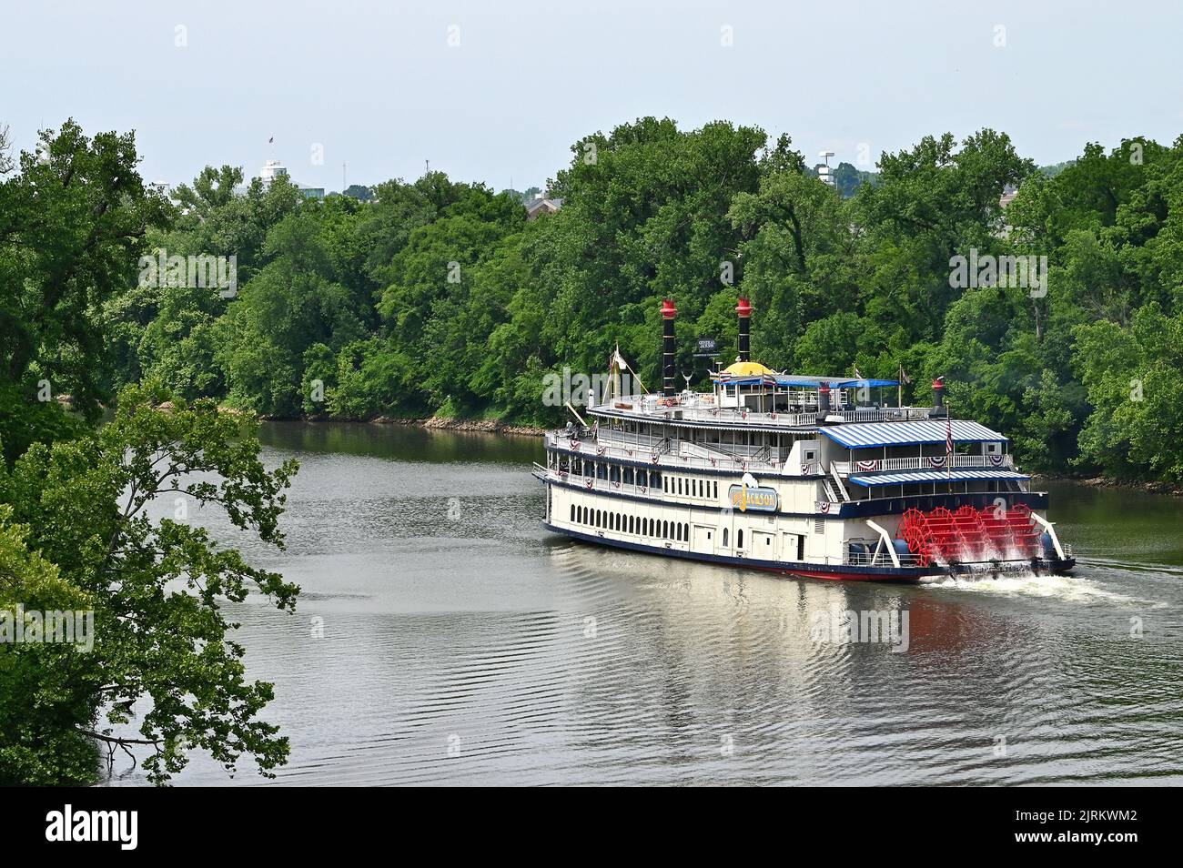 Raddampfer auf dem Cumberland River; Nashville, Tennessee, Vereinigte Staaten von Amerika Stock Photo