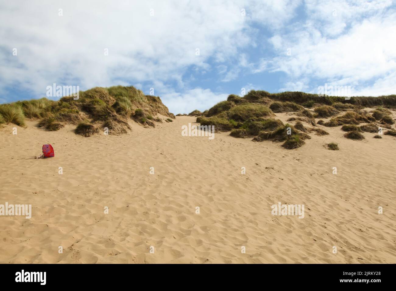 Dune of Doom, Woolacombe Bay beach, North Devon, England, UK, August 2022 Stock Photo