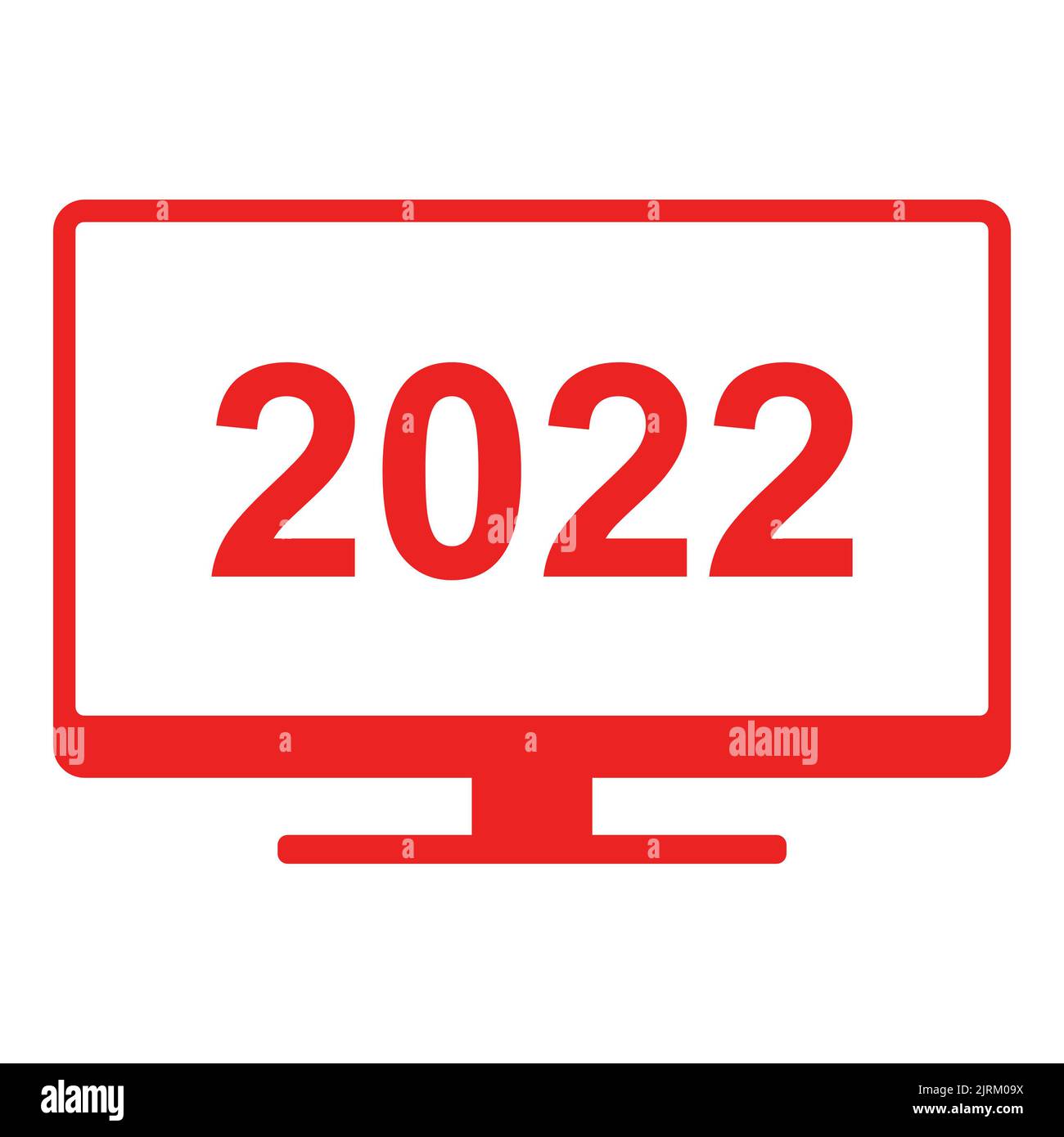 Year 2022 and screen Stock Photo