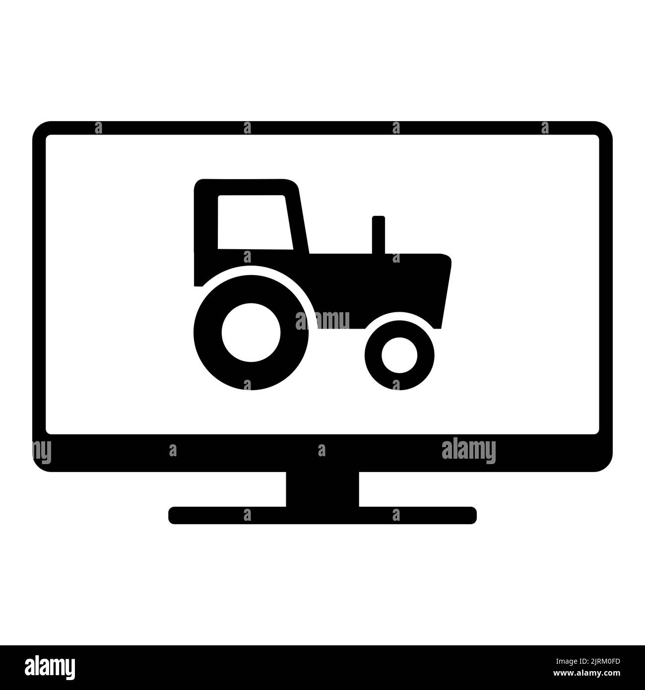 Tractor and screen Stock Photo