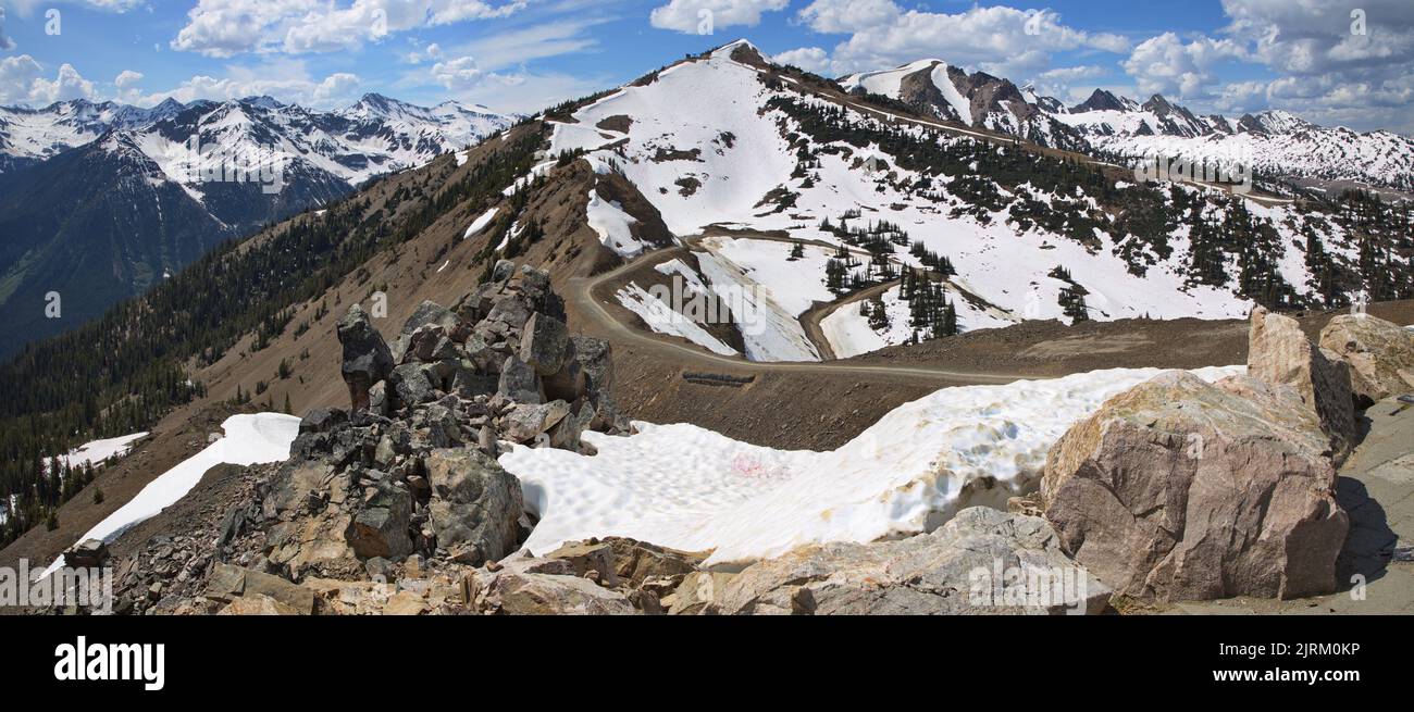 Landscape at the upper station of Golden Eagle Express in Kicking Horse