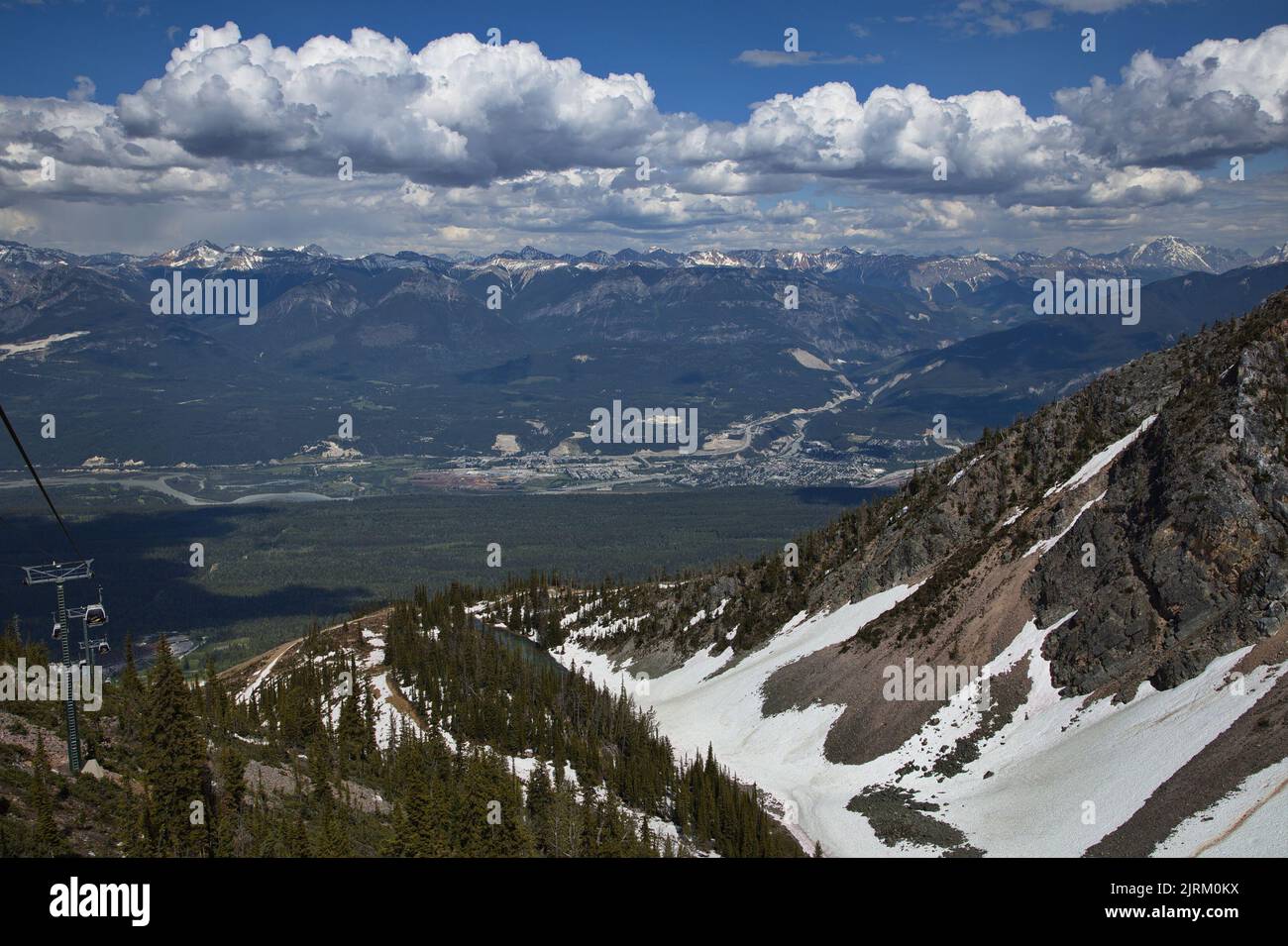 View of Golden from Golden Eagle Express in Kicking Horse Mountain