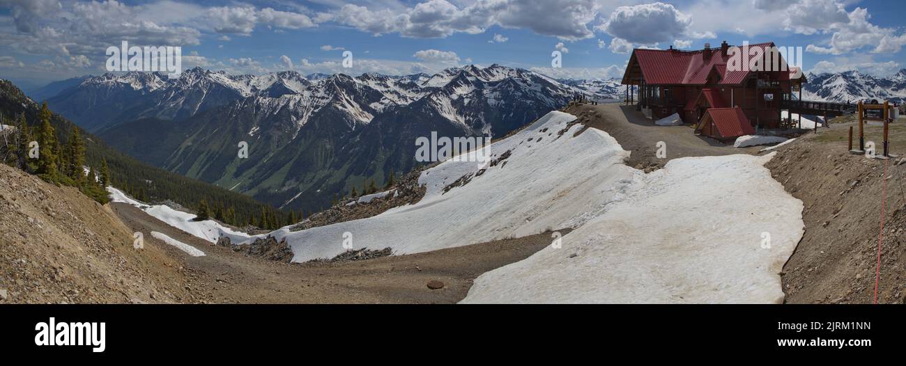 Landscape at the upper station of Golden Eagle Express in Kicking Horse