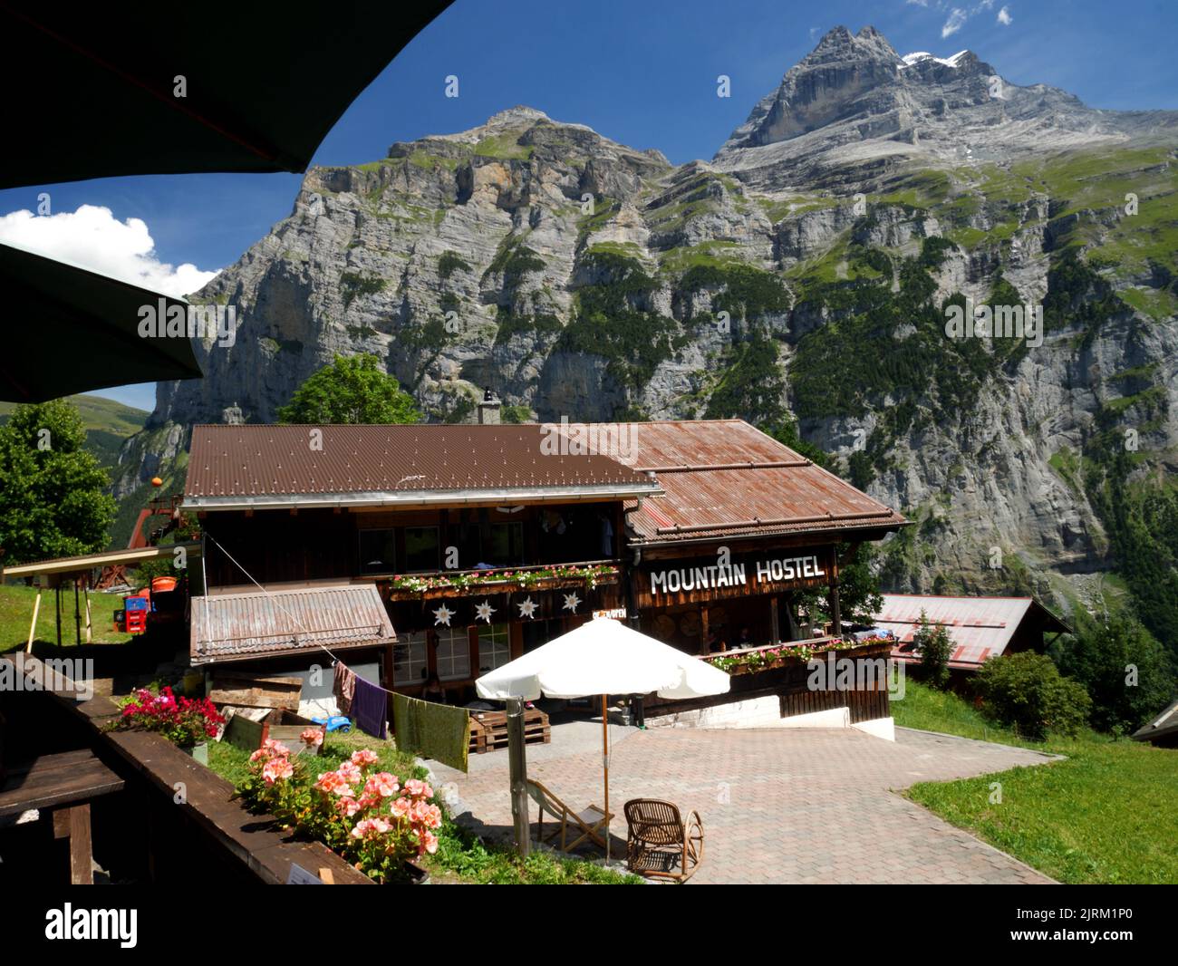 Gimmelwald, Murren, Bernese Oberland, Switzerland. Stock Photo