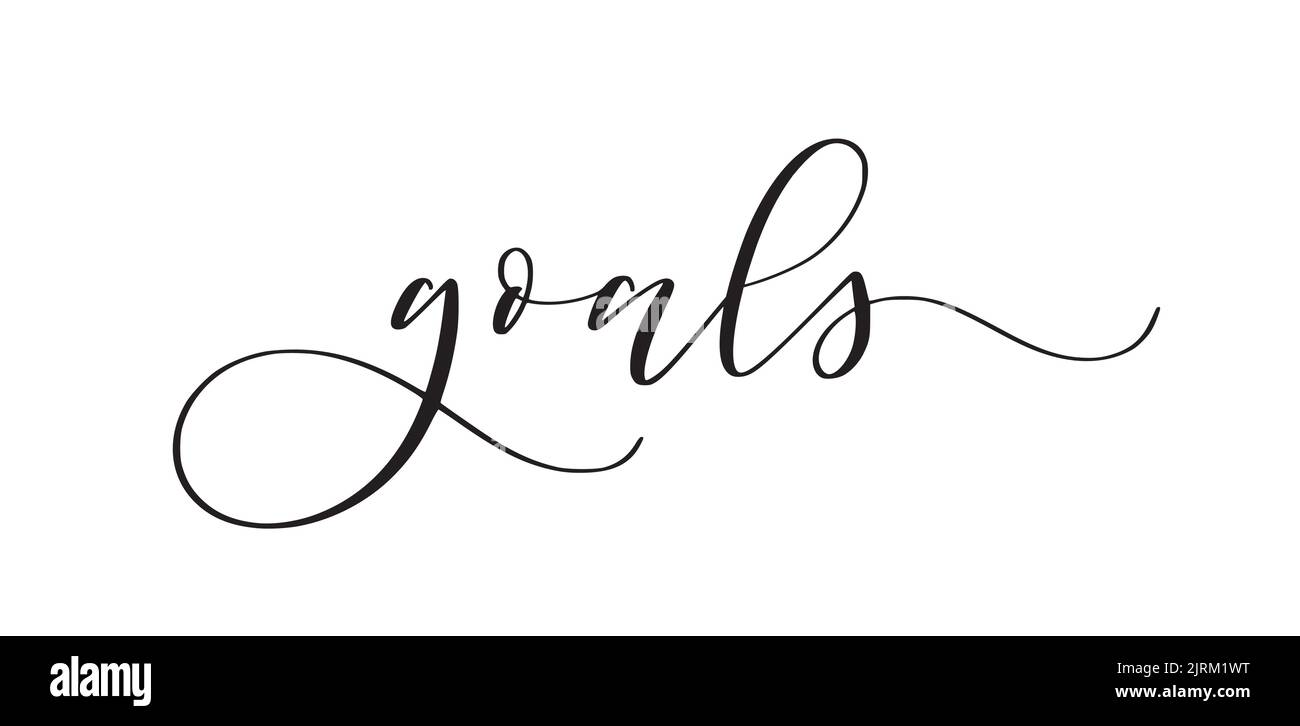 Goals modern calligraphy cute design Stock Vector Image & Art - Alamy