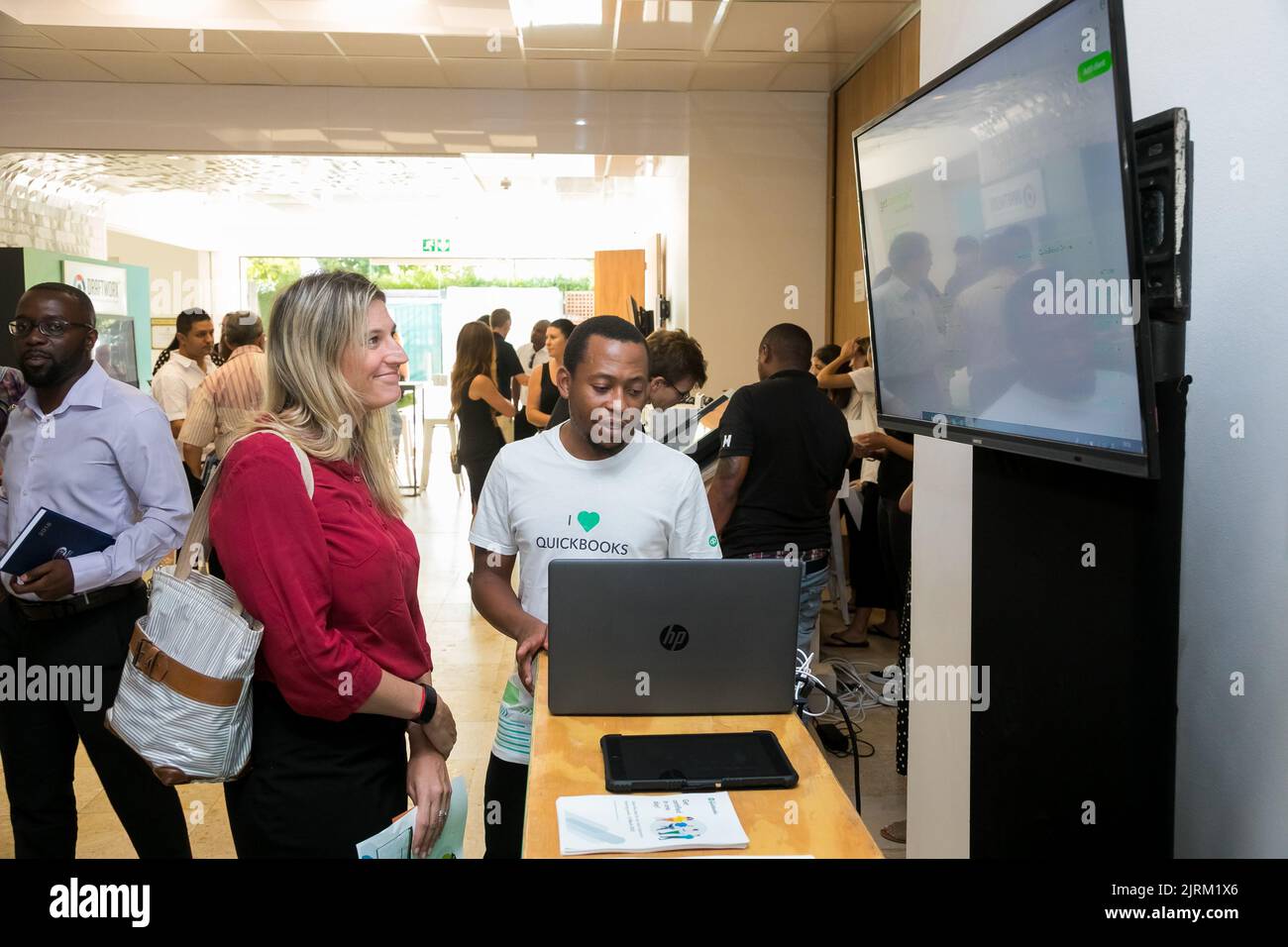 Cape Town, South Africa February 4, 2020 Delegates networking at