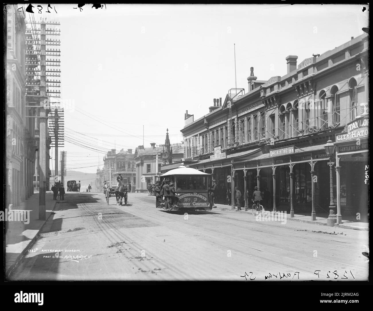 Rattray Street, Dunedin, circa 1905, Dunedin, by Muir & Moodie Stock