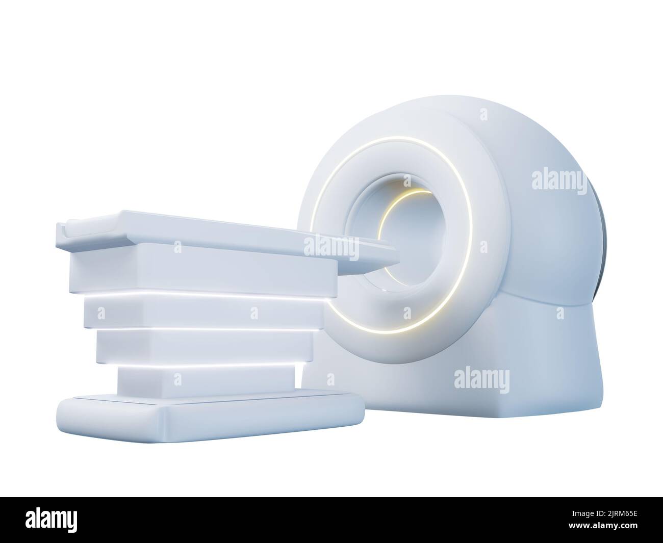 MRI SCANNER - Magnetic resonance imaging scan device in Hospital 3D rendering isolated onwhite background  . Medical Equipment and Health Care.Clippin Stock Photo