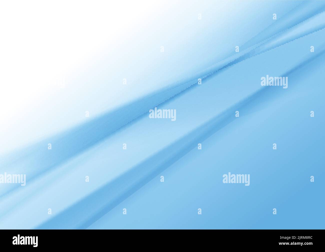 Blue and white smooth gradient striped abstract background. Vector design Stock Vector