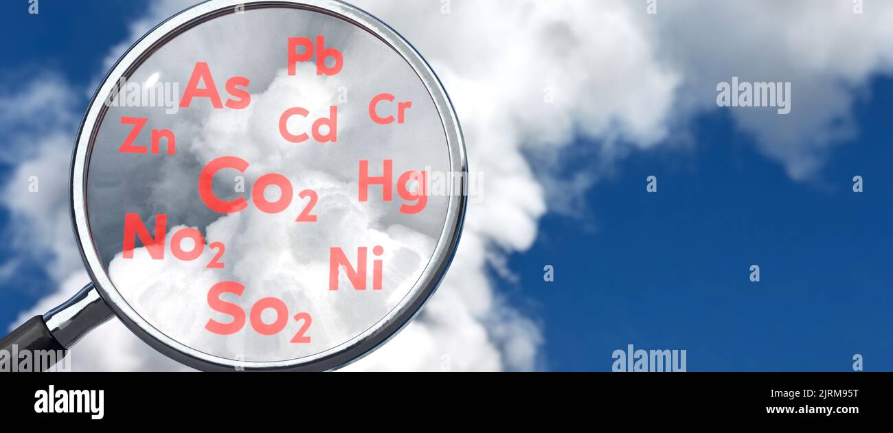 Analysis of emissions in exhaust gases Stock Photo