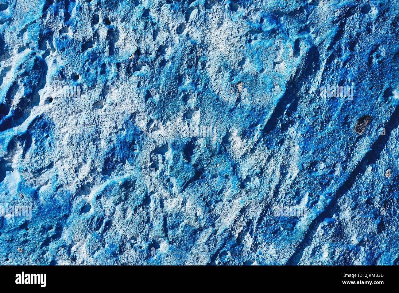 Blue concrete wall texture. Copy space for text, top view Stock Photo