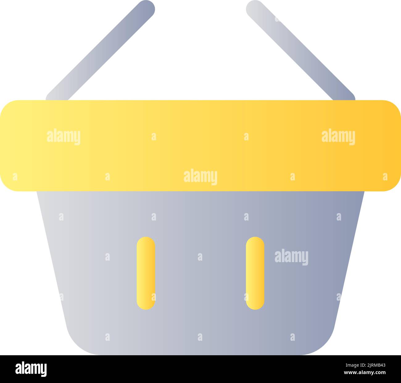 Shopping basket flat gradient color ui icon Stock Vector Image & Art ...