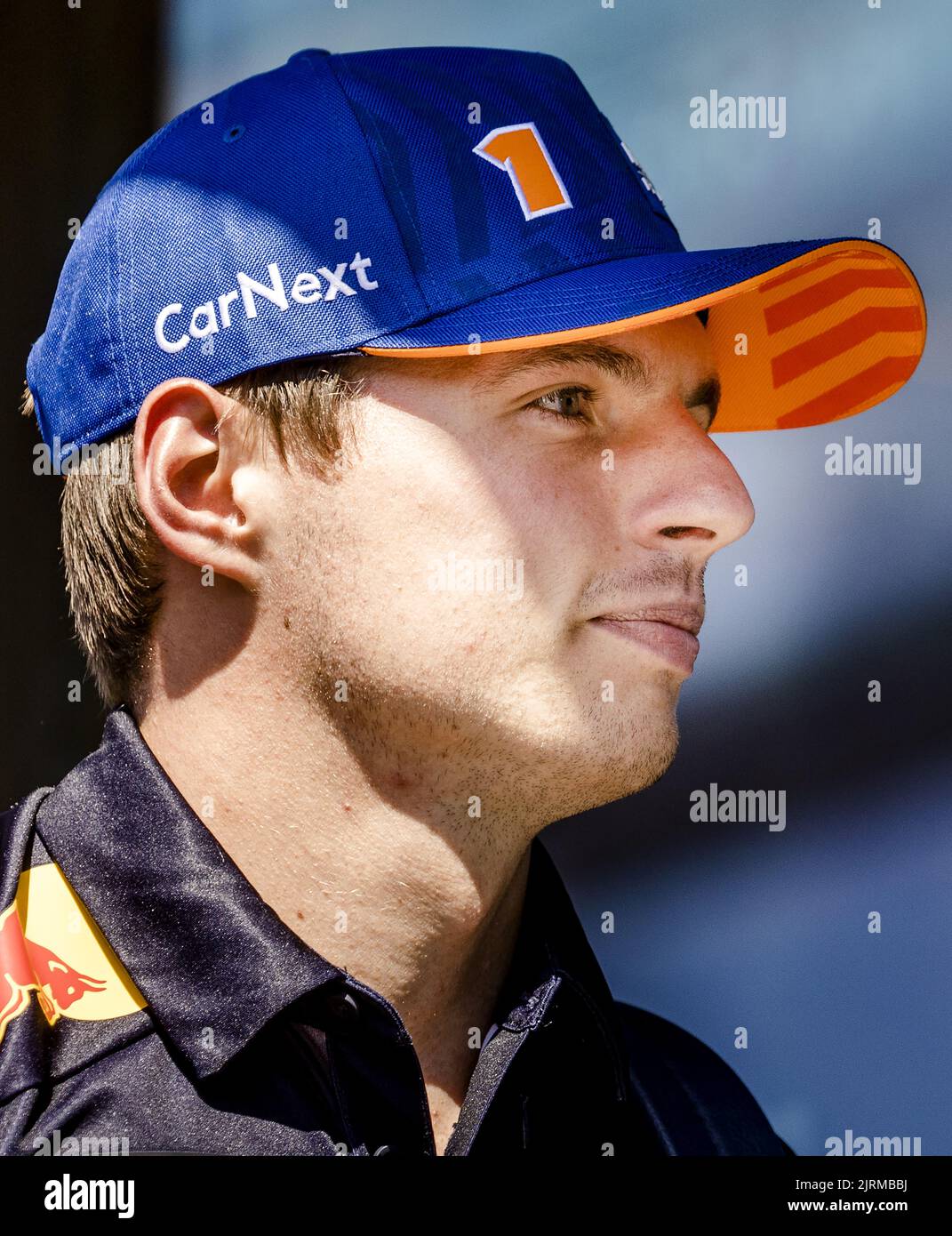 2022-08-25 14:06:34 SPA - Max Verstappen (Red Bull Racing) arrives at the Spa-Francorchamps race track in the run-up to the Belgian Grand Prix. ANP SEM VAN DER WAL netherlands out - belgium out Credit: ANP/Alamy Live News Credit: ANP/Alamy Live News Stock Photo