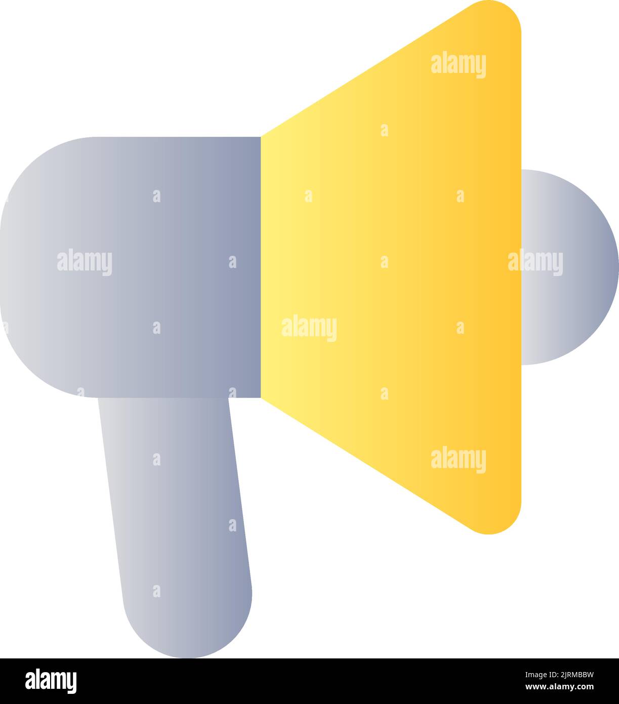 Handheld megaphone flat gradient color ui icon Stock Vector