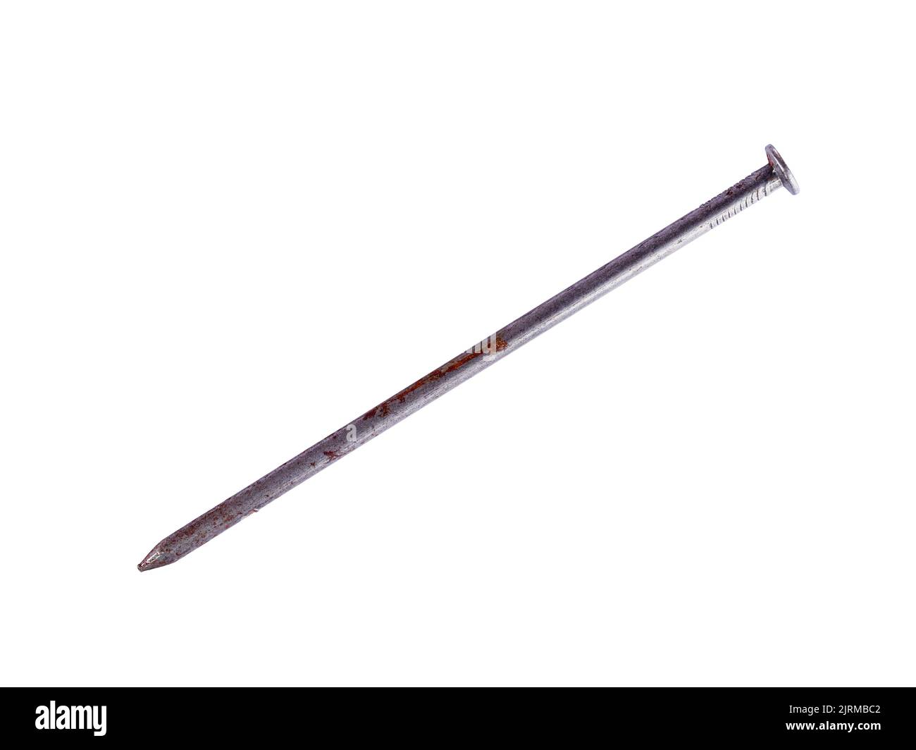 Plain old rusty nail isolated on white background Stock Photo Alamy