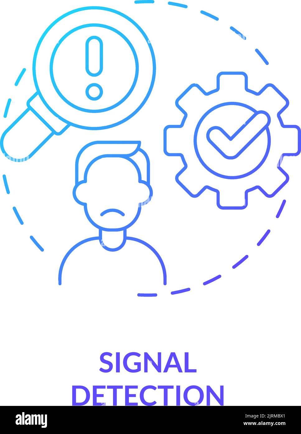 Signal detection blue gradient concept icon Stock Vector Image & Art ...