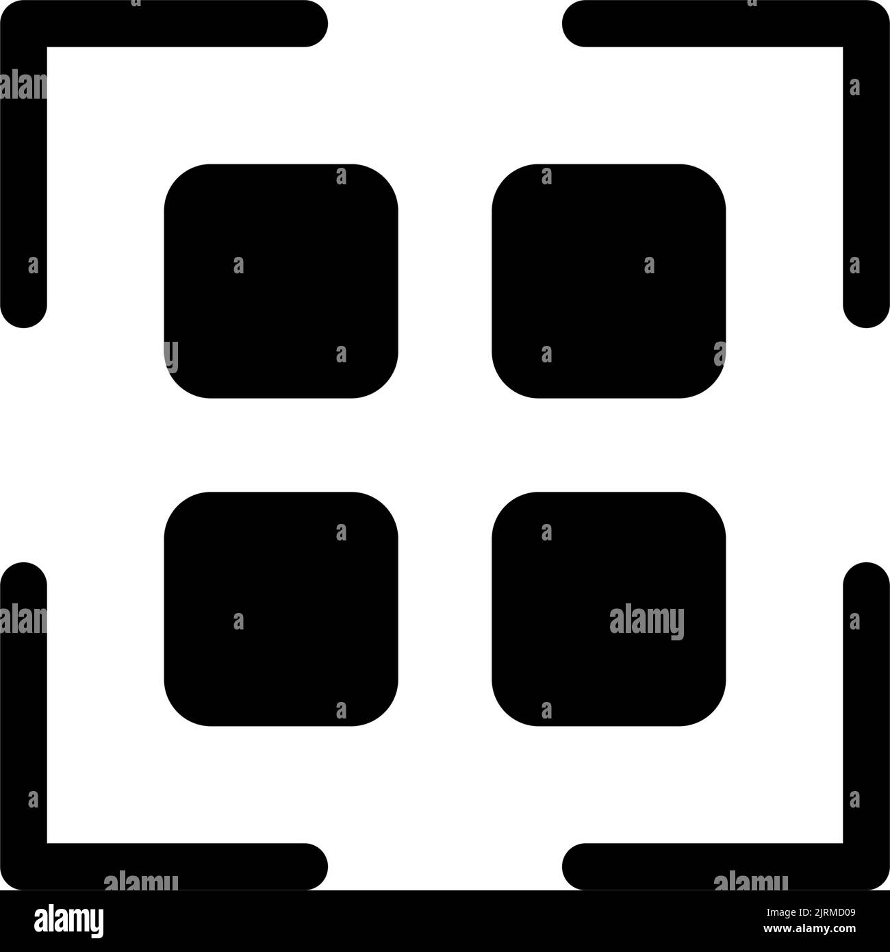 Scanning qr code black glyph ui icon Stock Vector Image & Art - Alamy