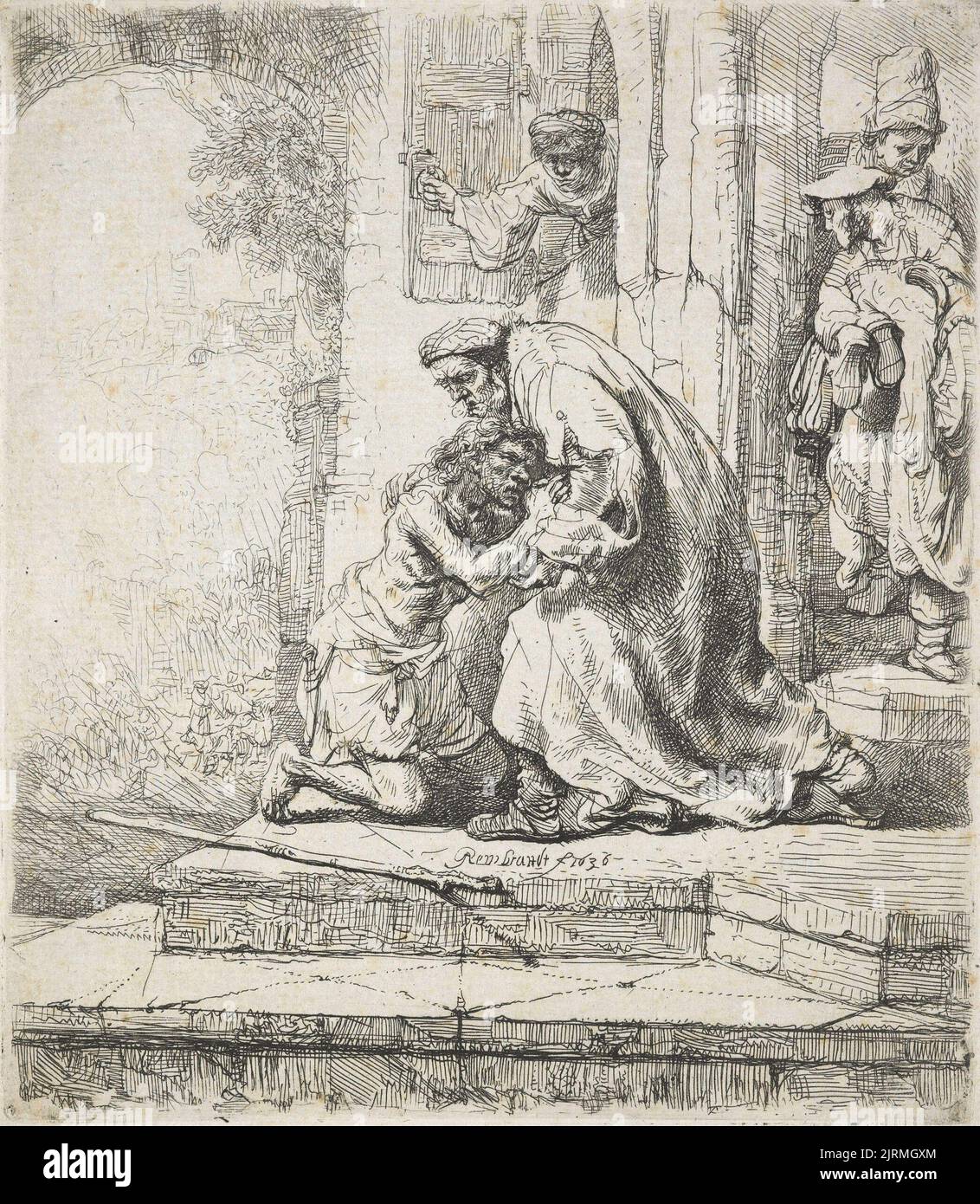 The return of the prodigal son., 1636, Netherlands, by Rembrandt van Rijn. Gift of Bishop Monrad, 1869. Stock Photo