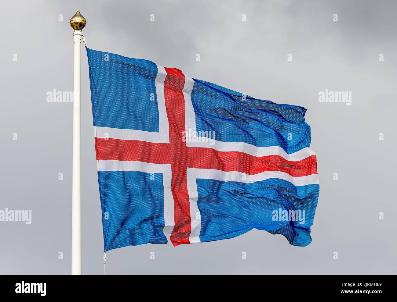 Flag of Iceland Stock Photo
