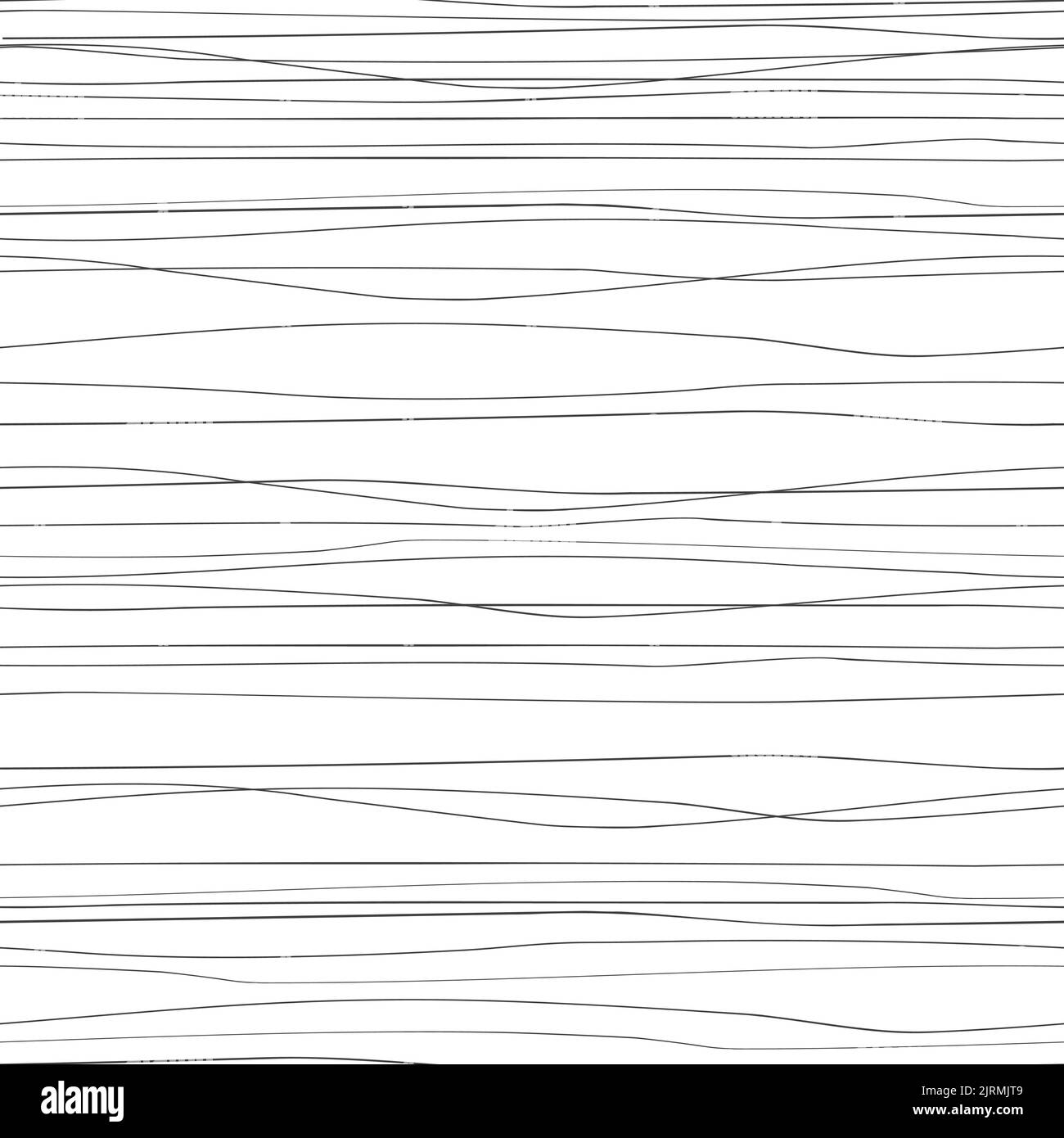 Abstract seamless pattern with thin hand drawn horizontal lines. Strokes background, vector illustration Stock Vector