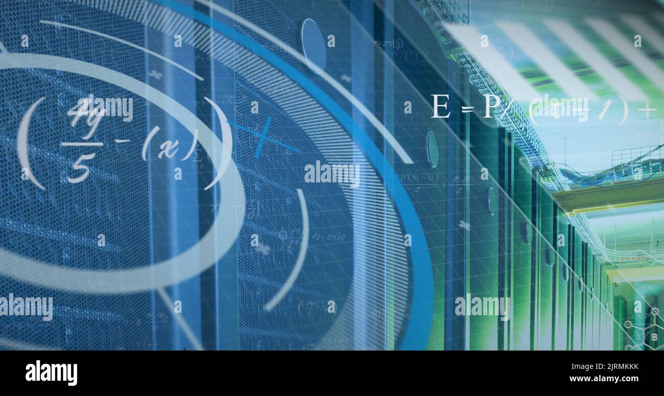Illustration of formulas with different abstract patterns, copy space ...