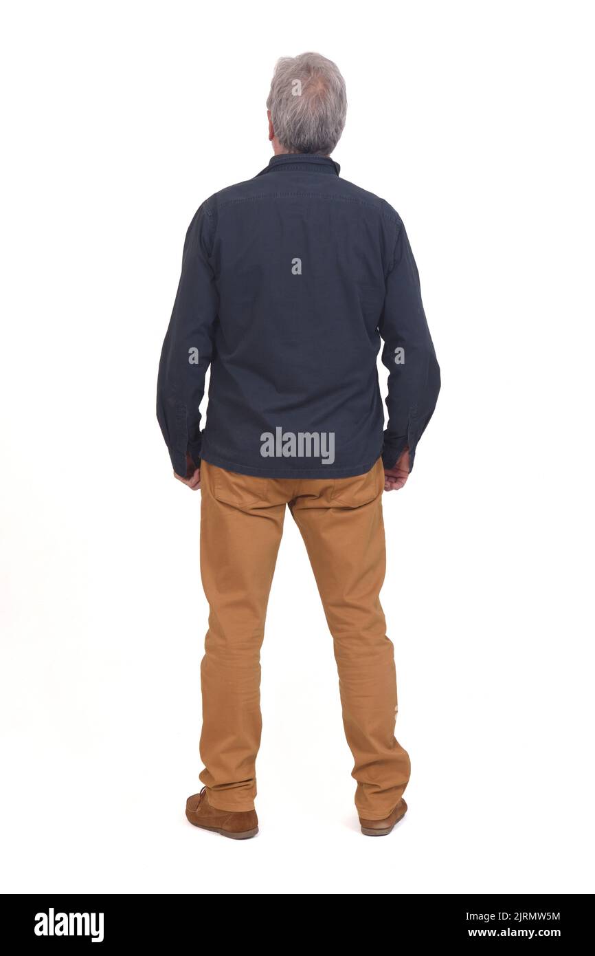 Stock Image Transparency Man Rear View rear view of a man on white. background Stock Photo - Alamy