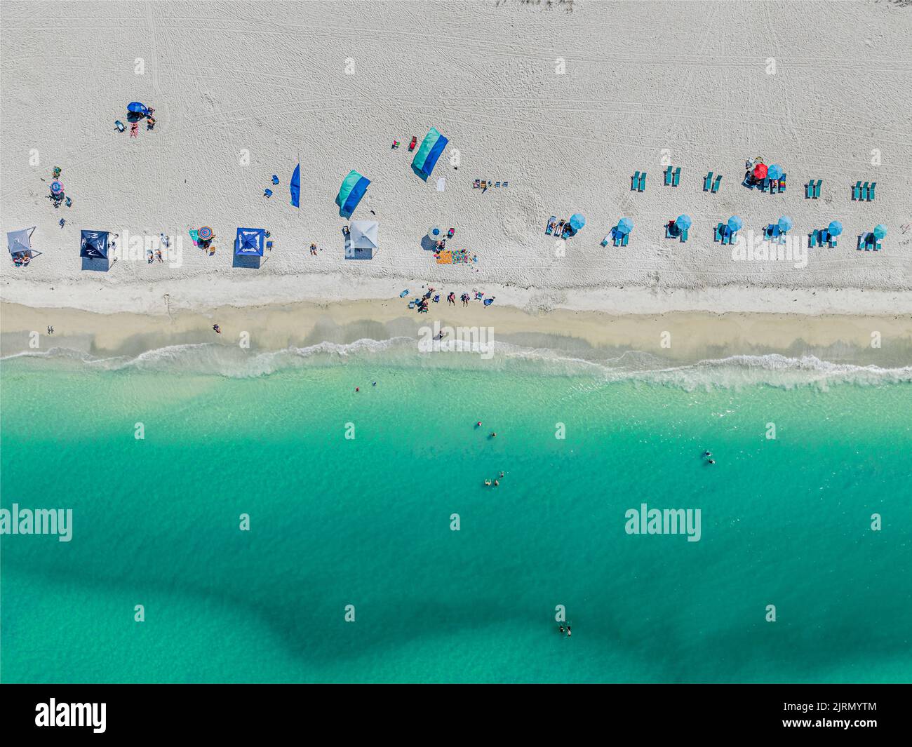 An aerial view of Holmes Beach on Anna Maria Island, Florida Stock