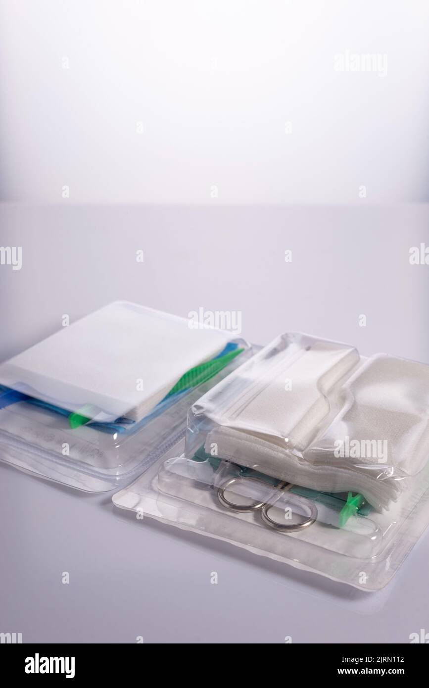 disposable medical surgical instruments packaged for emergency medical ...