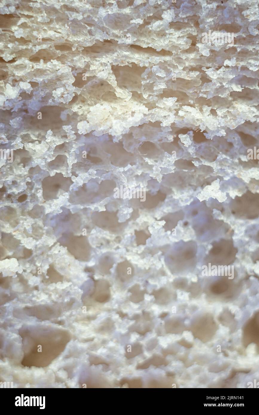 macro photography bread texture close-up in unusual color. Stock Photo