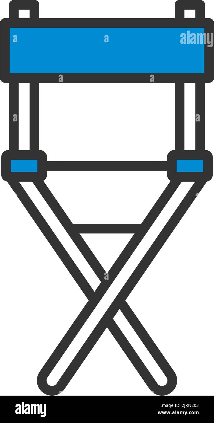 Director Chair Icon. Editable Bold Outline With Color Fill Design ...