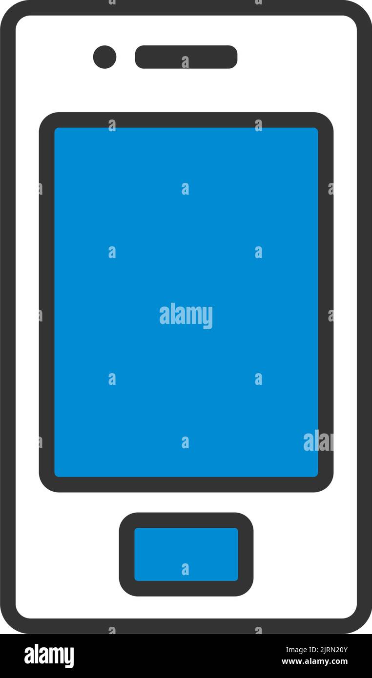 Smartphone Icon. Editable Bold Outline With Color Fill Design. Vector Illustration. Stock Vector